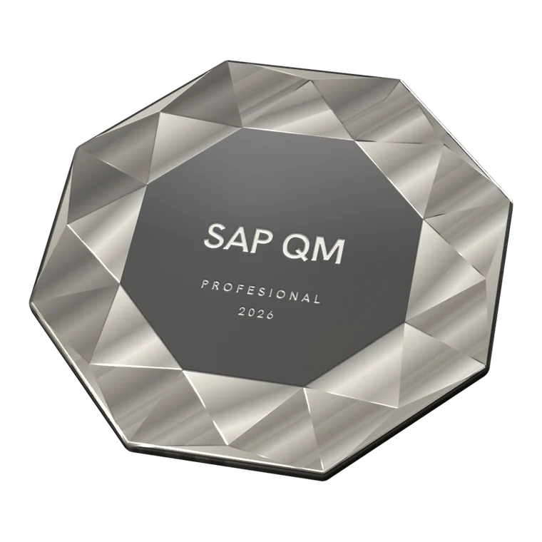 Insignia digital SAP QM, nivel Profesional (ejemplo)